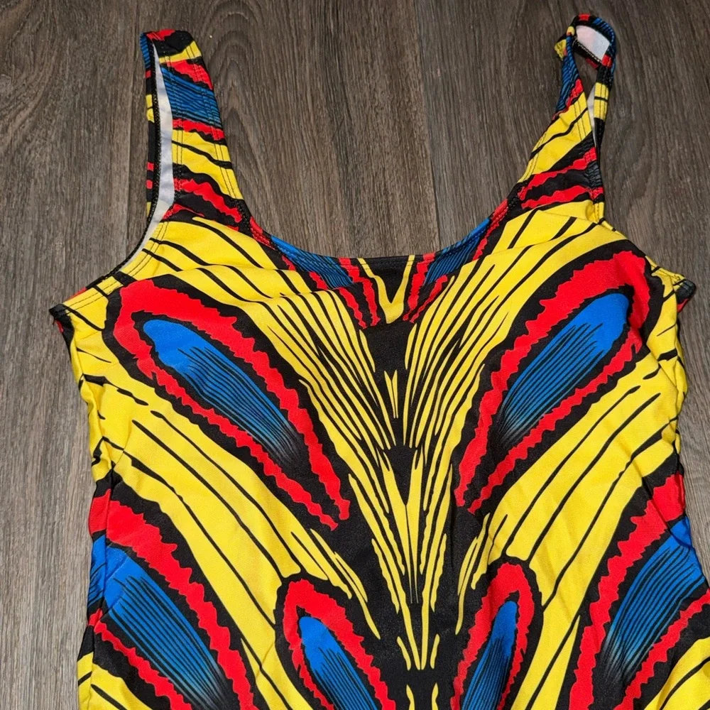 Festival Vibrant Multicolor Bodysuit Bathing Suit - Picture 2 of 6